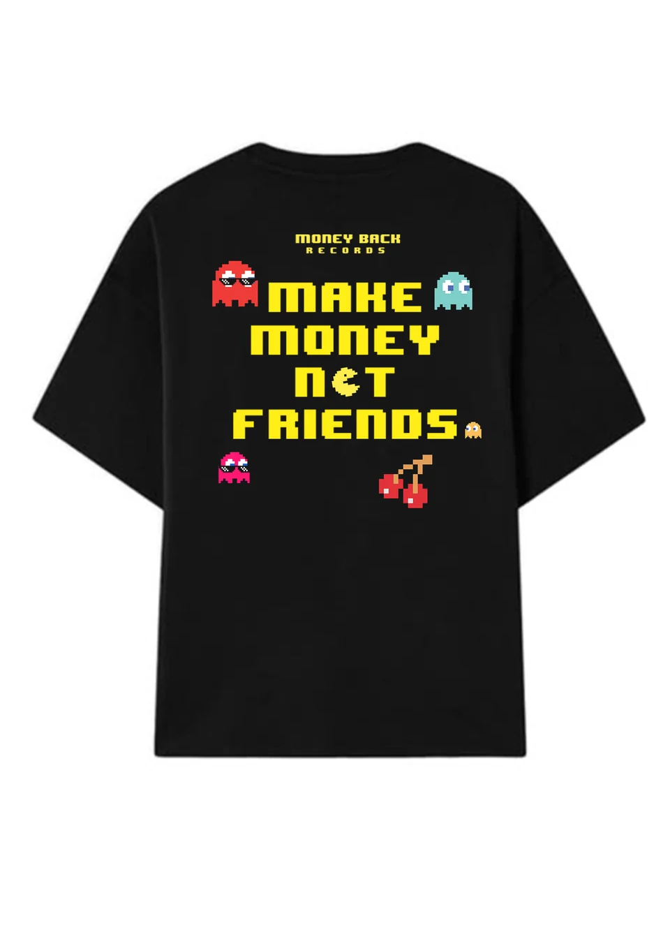 PACMEN T-Shirt — Black — Back