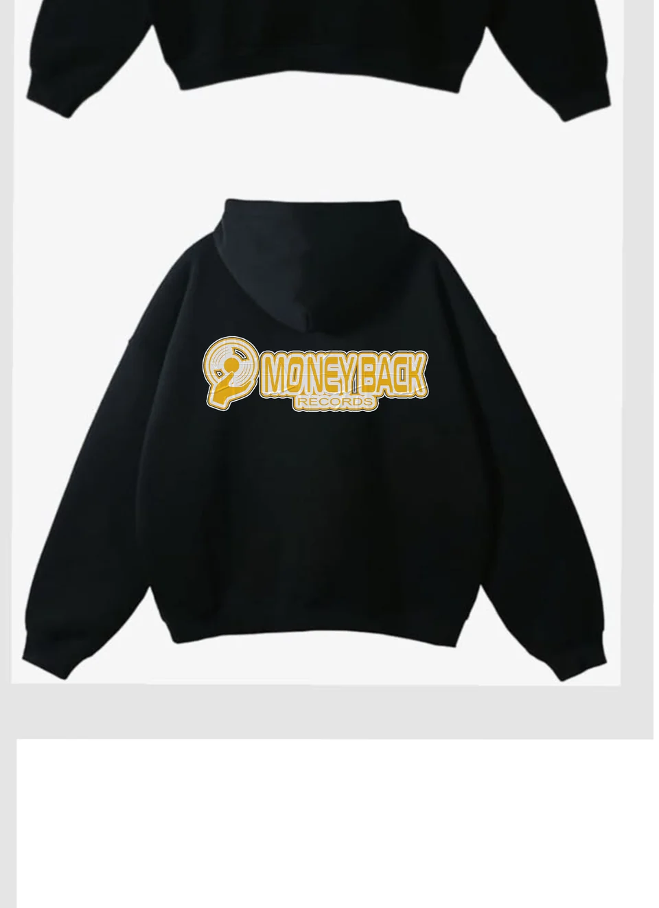 VINT Hoodie — Black — Back