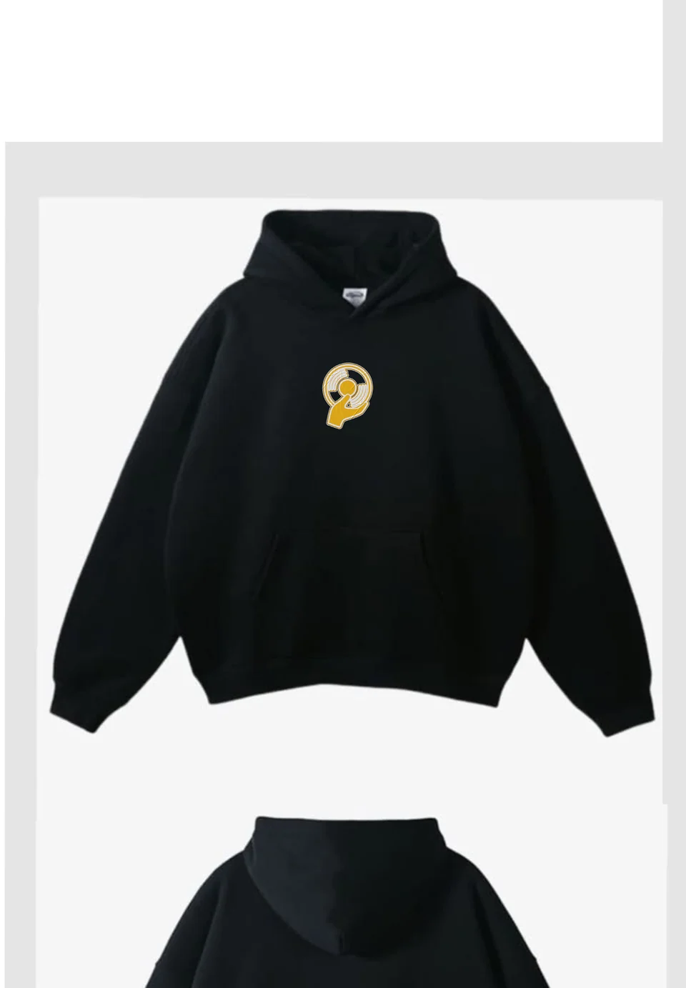 VINT Hoodie — Black — Front